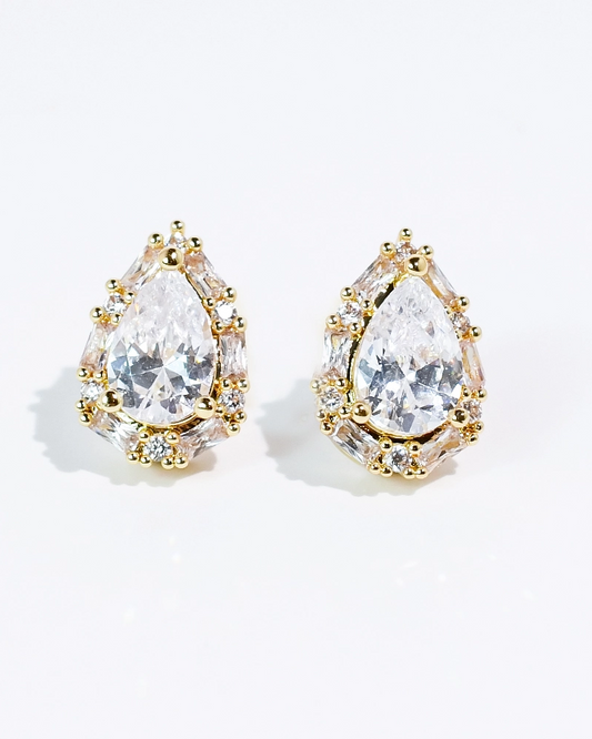 Drop Crystal Stud