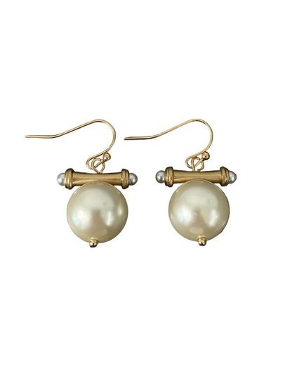 Pearl Dangle Earring w/ Bar