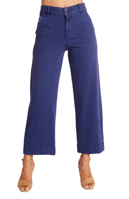 Saige - Wide Leg Crop - Cobalt Bay