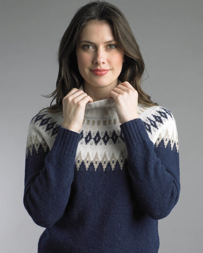 Vintage Mockneck Sweater - Navy