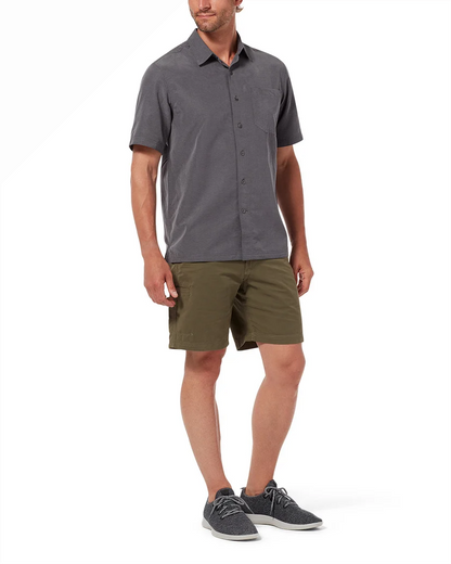 Desert Pucker Dry Short Sleeve - Asphalt gray quick-dry shirt with UV protection by ROYAL ROBBINS