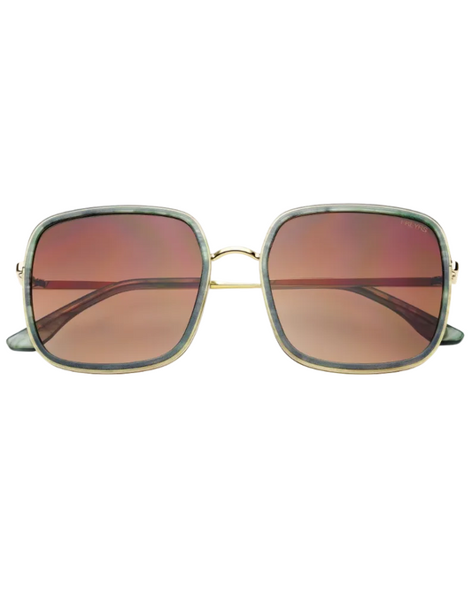 Cosmo Acetate Womens Square Sunglasses  | Emerald  Green