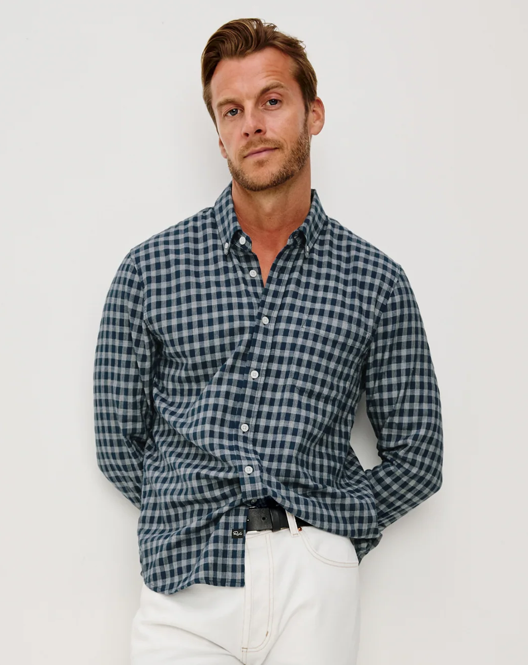 VANCE - NAVY IVORY CHECK