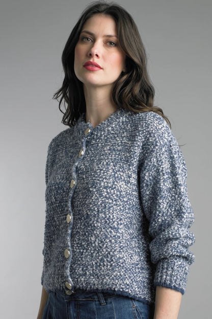 Button Front Jacket - Blue