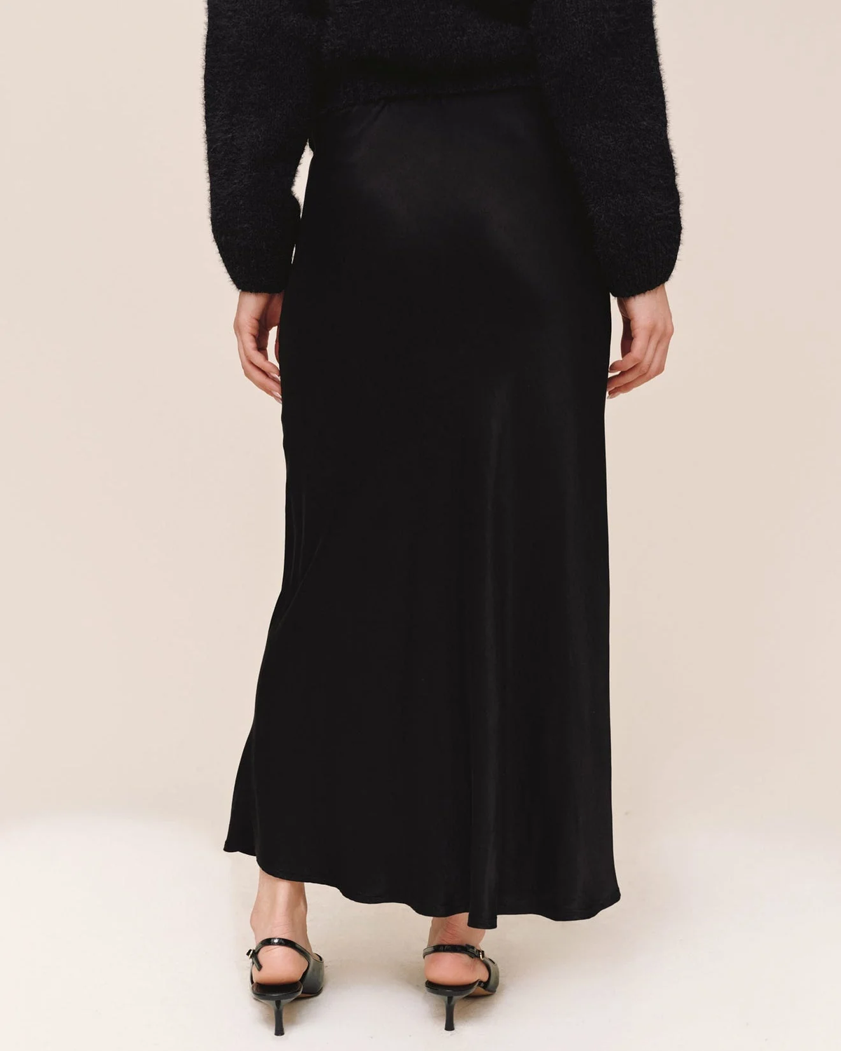 Bias Maxi Skirt - Black