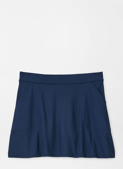 Sally Skort in navy with moisture wicking, four-way stretch, and sun protection from Peter Millar