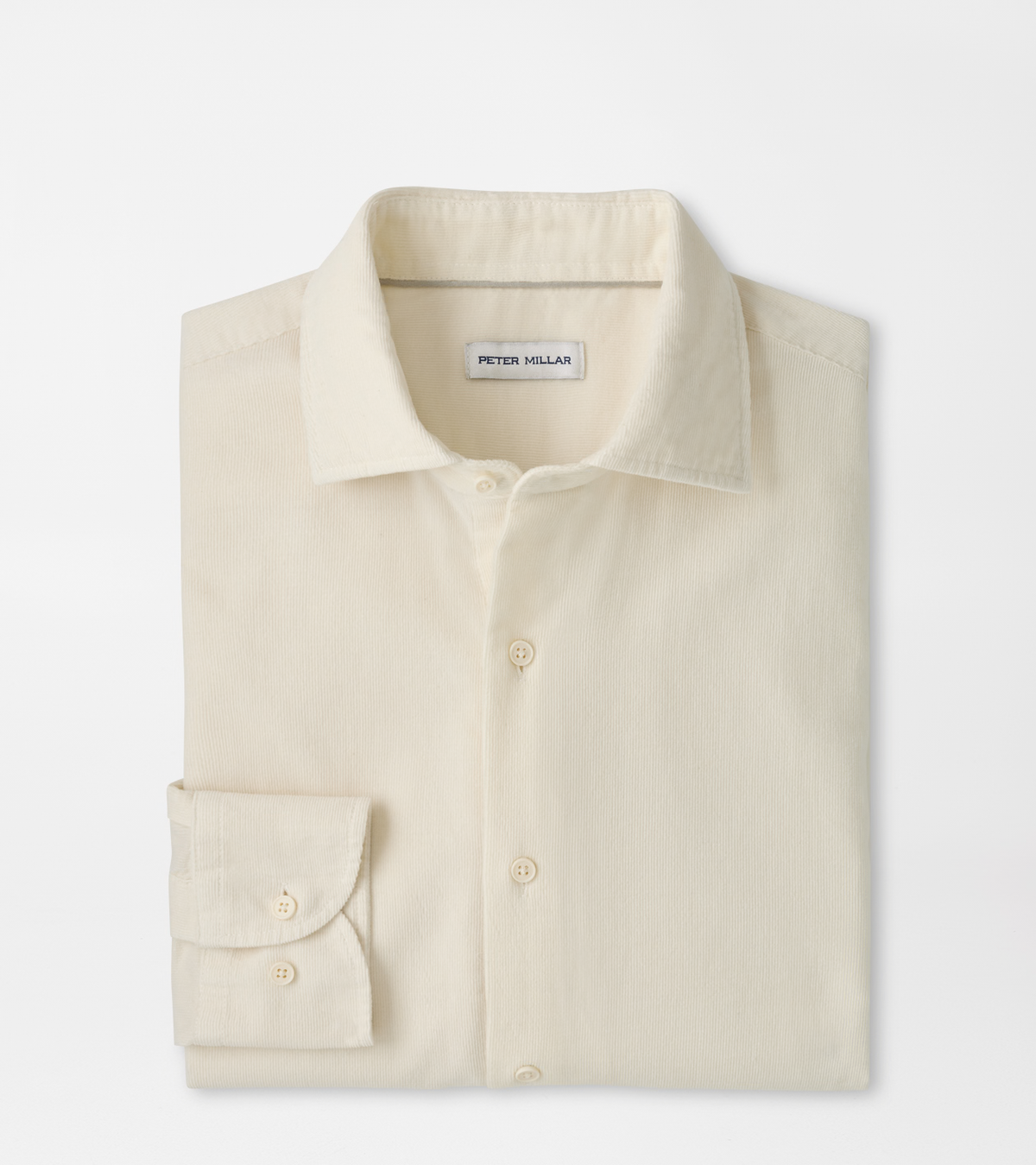 Aspen Cotton Cashmere Corduroy Sport Shirt by PETER MILLAR in beige
