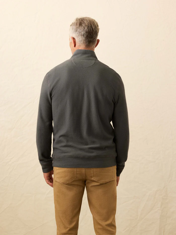 Textured Knit Quarter Zip