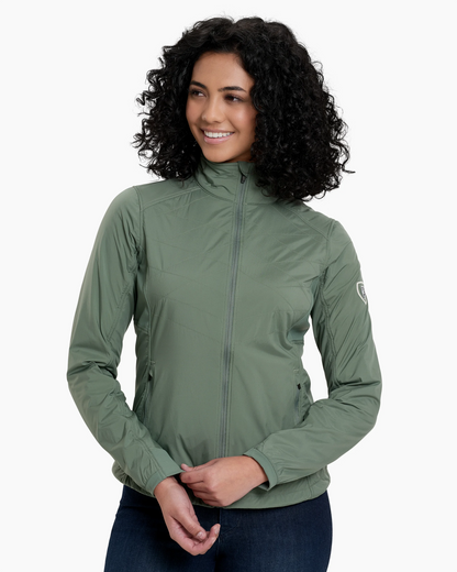 KUHL W's The One Jacket - Soft Pine, women's green water-resistant jacket
