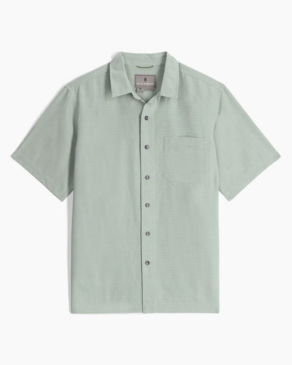 Desert Pucker Dry Short Sleeve - Sage Leaf breathable quick-dry green checkered shirt by ROYAL ROBBINS