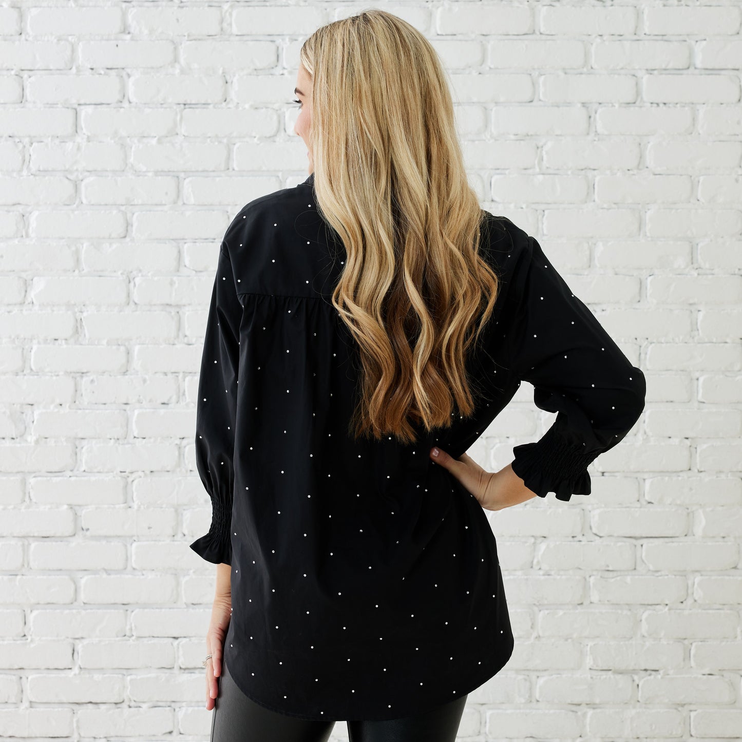 Kimberly Sparkle Top Black