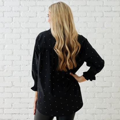Kimberly Sparkle Top Black