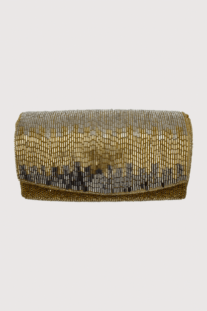Gold Beaded Clutch