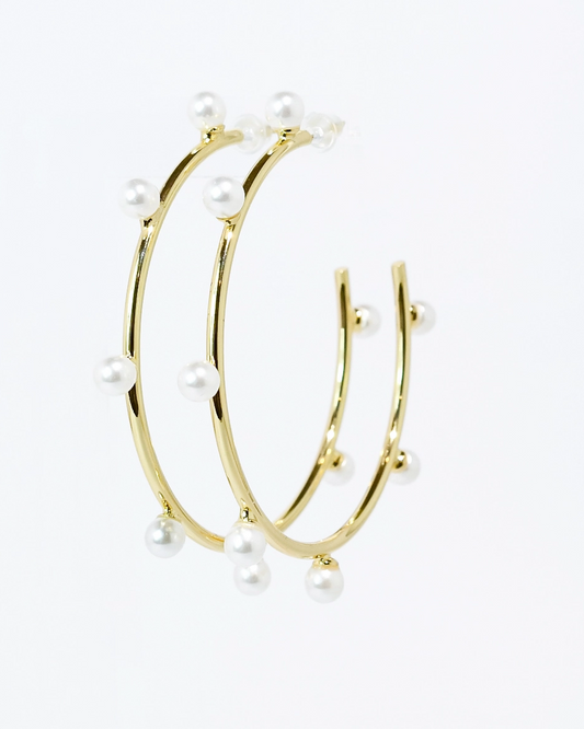 Celeste Pearl Hoop