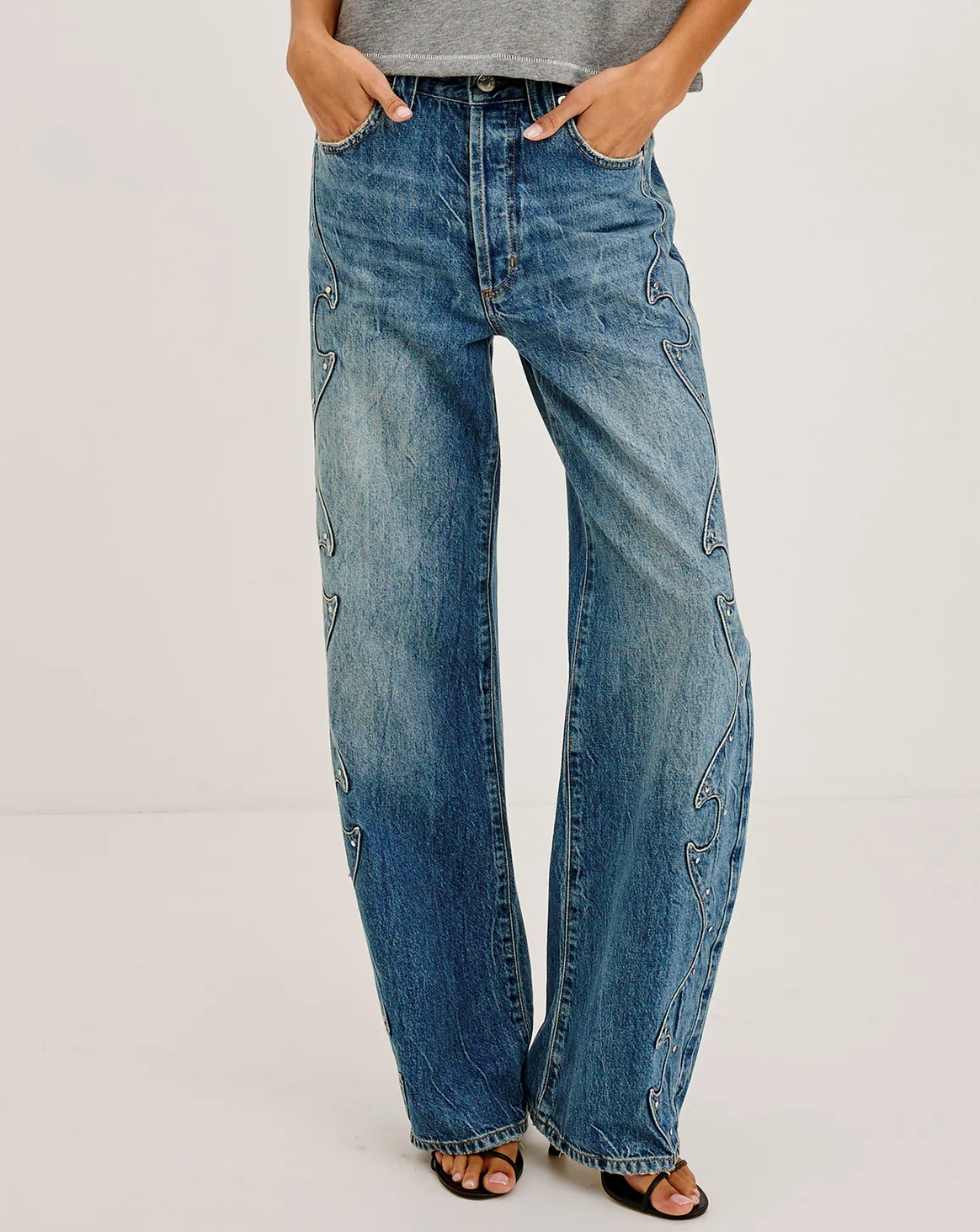 Belmont Arc - Indigo Outlaw RAILS women's wide-leg blue jeans