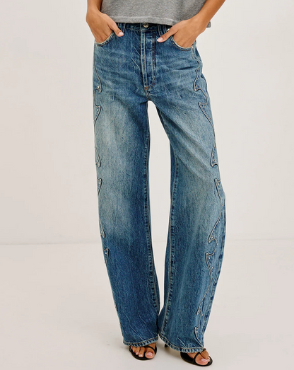 Belmont Arc - Indigo Outlaw RAILS women's wide-leg blue jeans