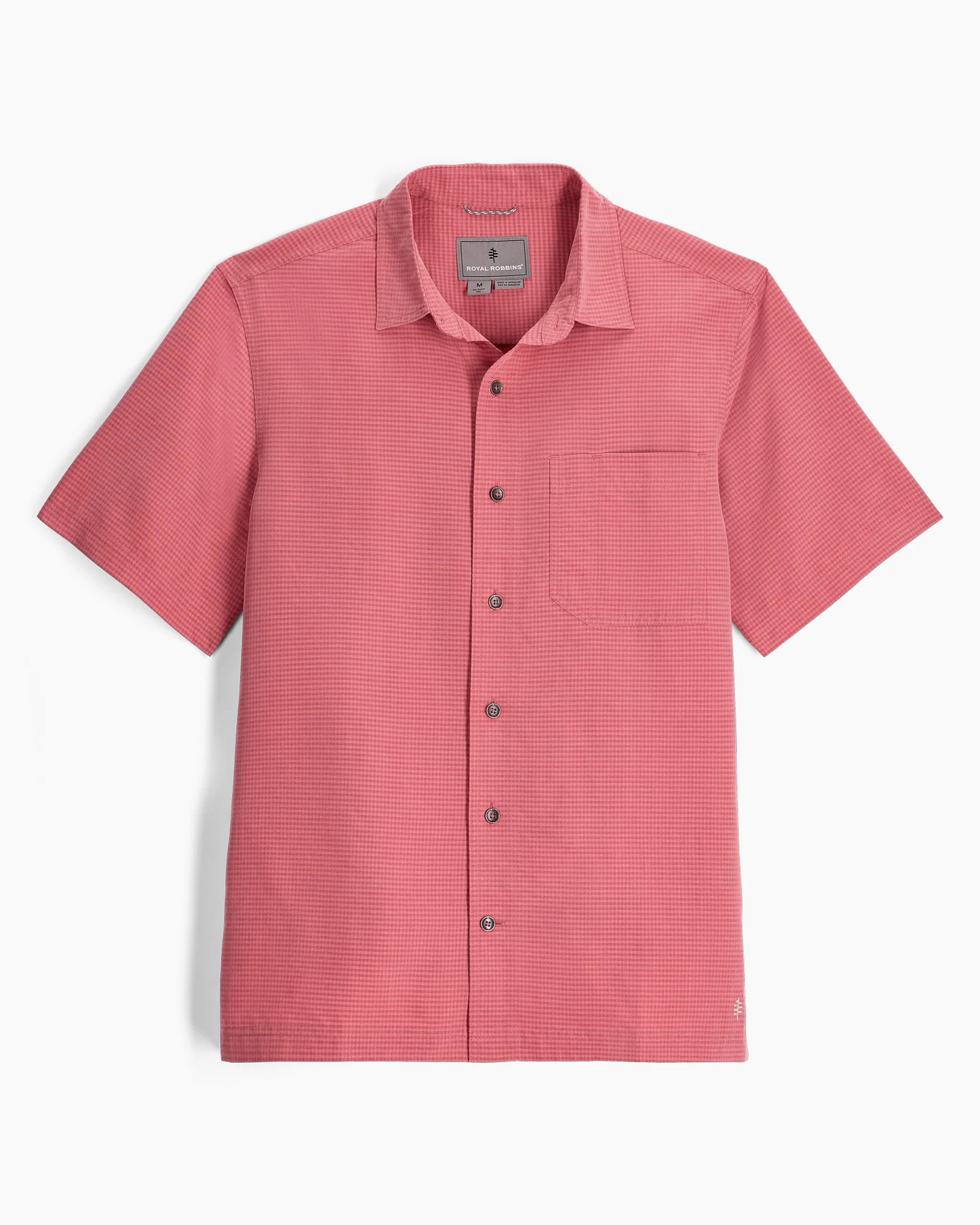 Desert Pucker Dry Short Sleeve - Dusty Cedar, breathable quick-dry pink men's shirt by ROYAL ROBBINS