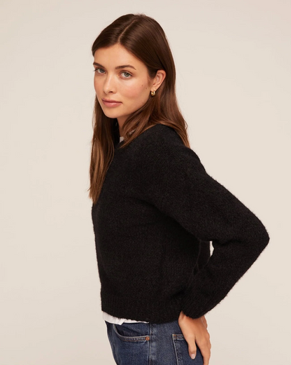 Drop Shoulder Sweater - Black