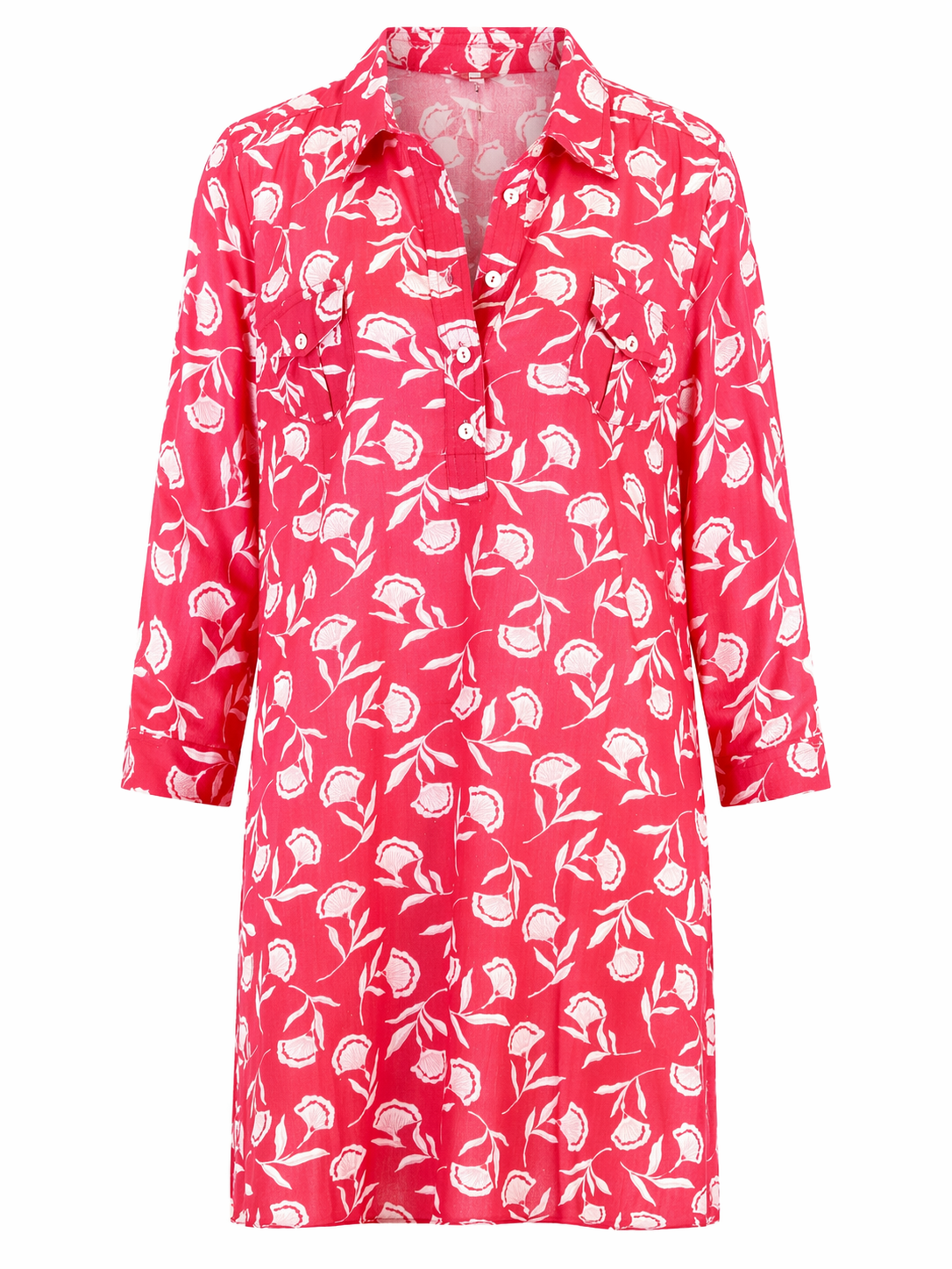 La Jolla Dress - Wallflower - Geranium/White