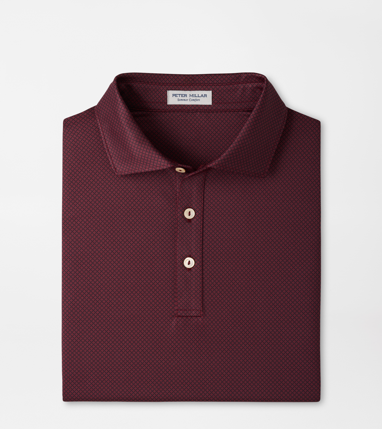 Fulton Performance Jersey Polo - Sean Self Collar by PETER MILLAR in geometric pattern