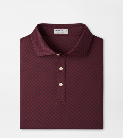 Fulton Performance Jersey Polo - Sean Self Collar by PETER MILLAR in geometric pattern