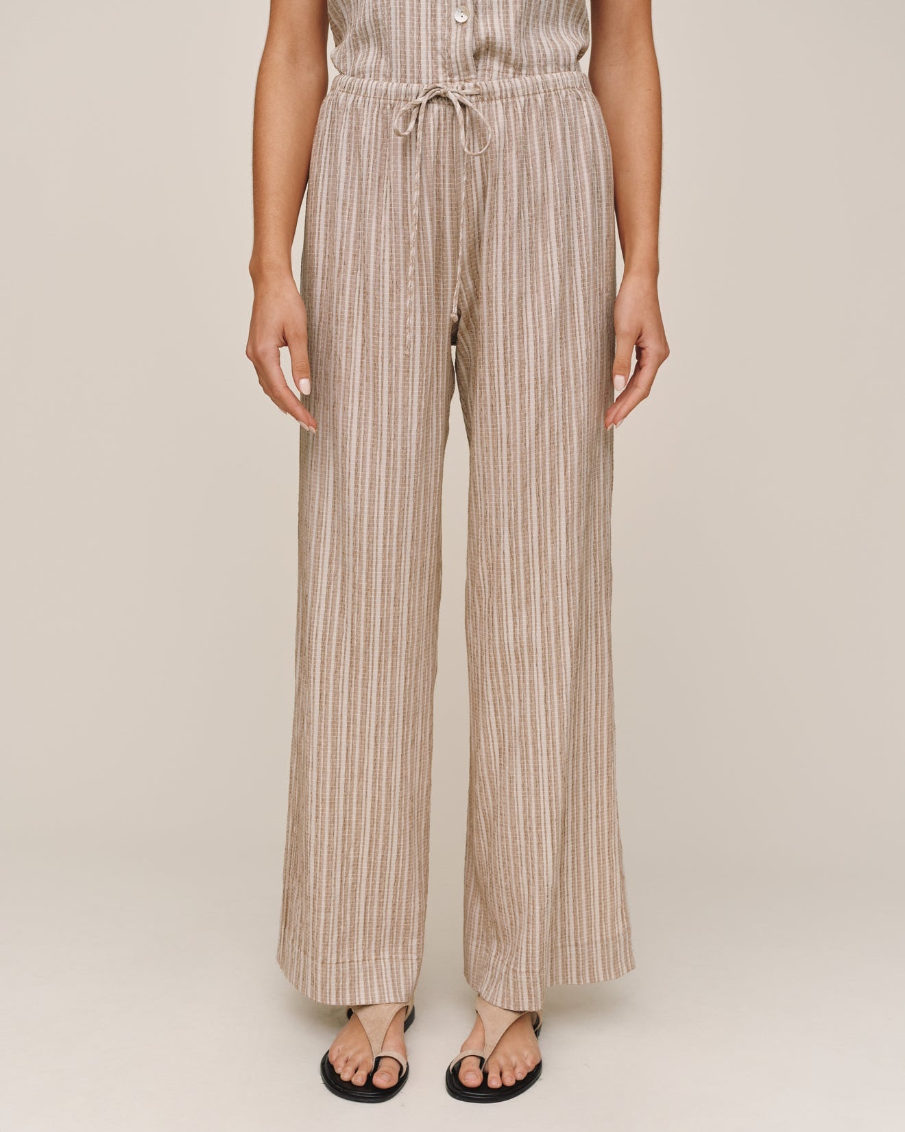 Side Slit Beach Pant - Driftwood