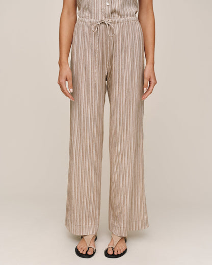 Side Slit Beach Pant - Driftwood