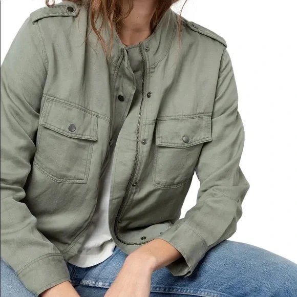 COLLINS - VINTAGE SAGE military-inspired green jacket by RAILS, women's style from Fredericksburg boutique