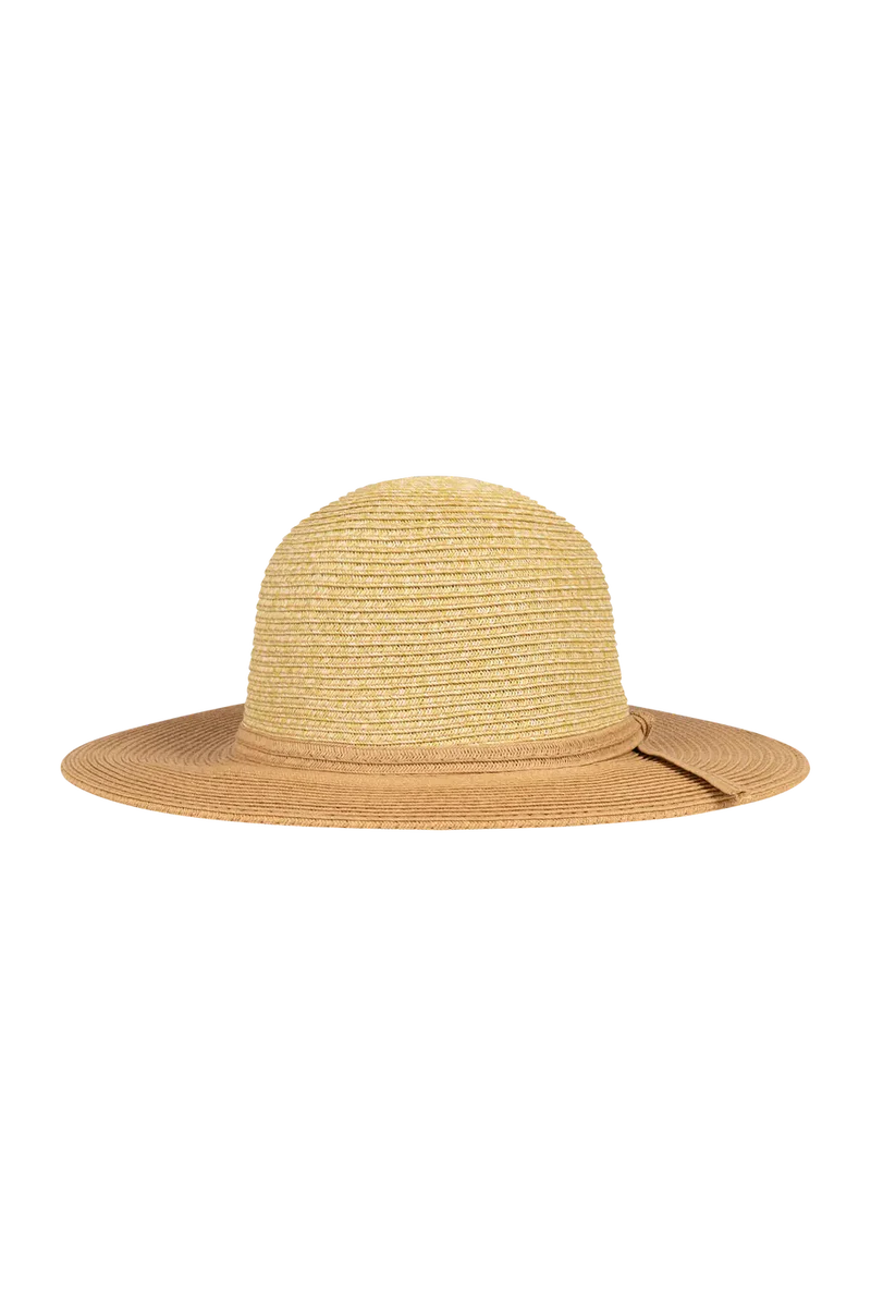 Womens Wide Brim - Santa Cruz beige paper braid hat with breathable UPF 50+ sun protection