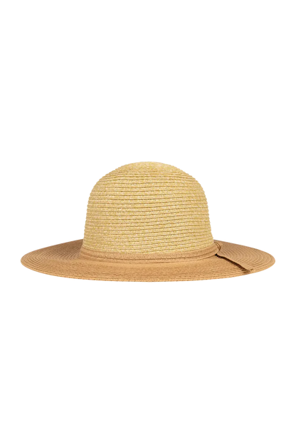 Womens Wide Brim - Santa Cruz beige paper braid hat with breathable UPF 50+ sun protection