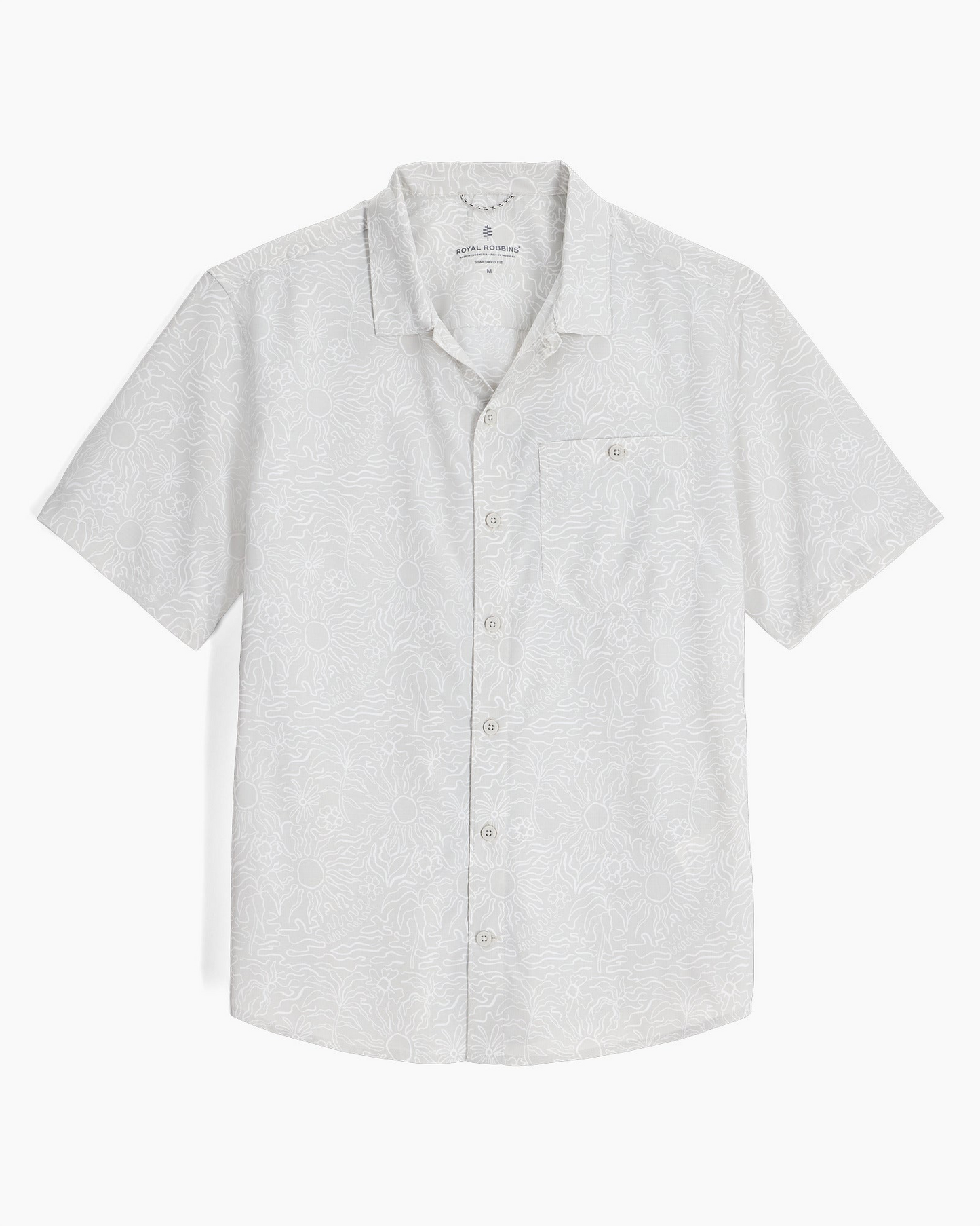 M Salathe Sun Shirt S/S - Soapstone Solar Pt, breathable sun-protective shirt by ROYAL ROBBINS