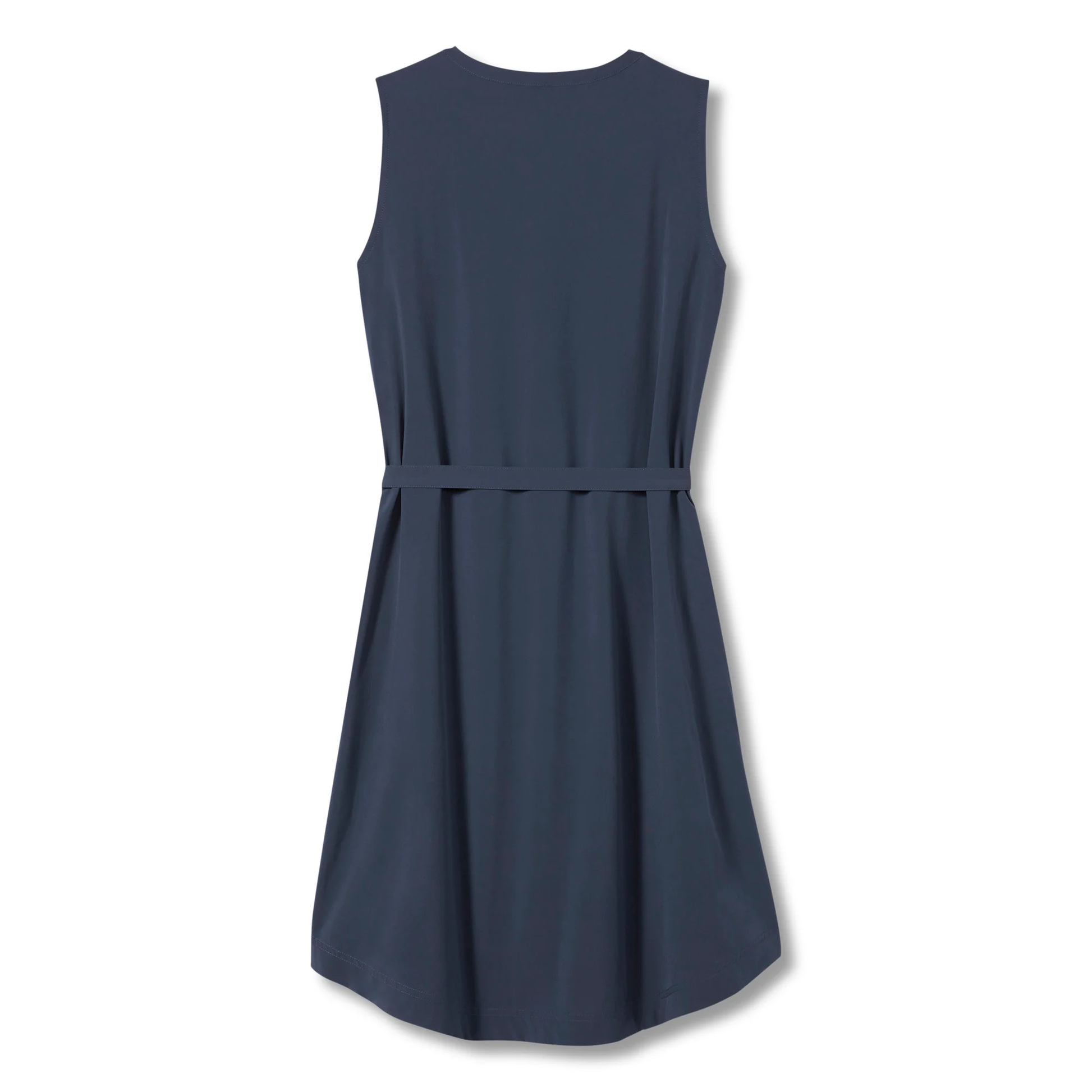 Spotless Traveler Tank Dress in navy with stain-away, quick-dry, moisture-wicking fabric