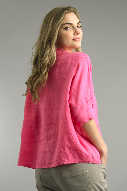 Two Pocket Linen Top