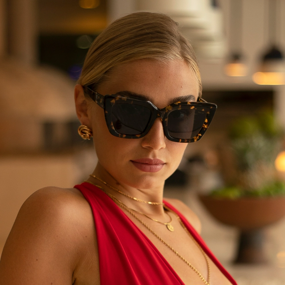 Portofino Acetate Oversized Cat Eye Sunglasses | Tortoise with UV protection by FREYRS EYEWEAR