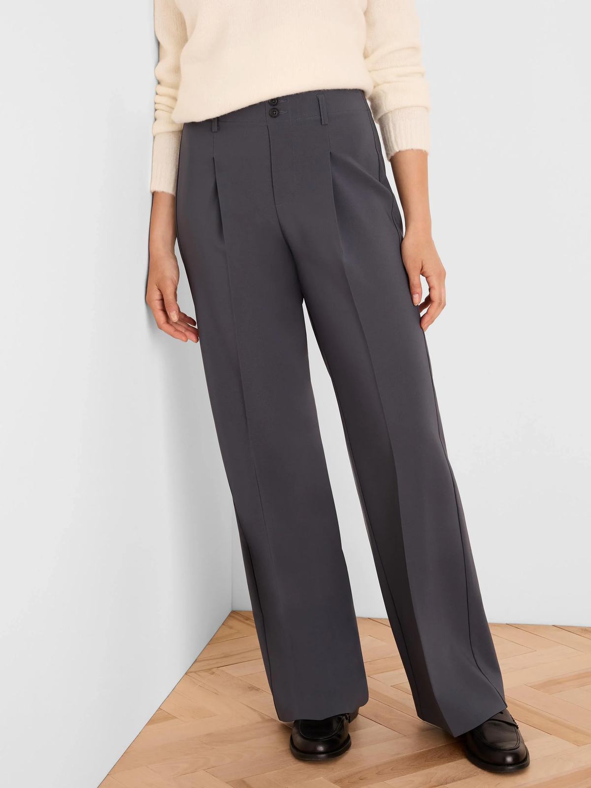 Tremont Wide Leg Sleek Stretch Trouser