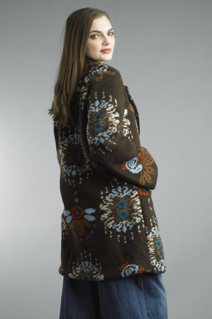 Boucle Coat - Brown