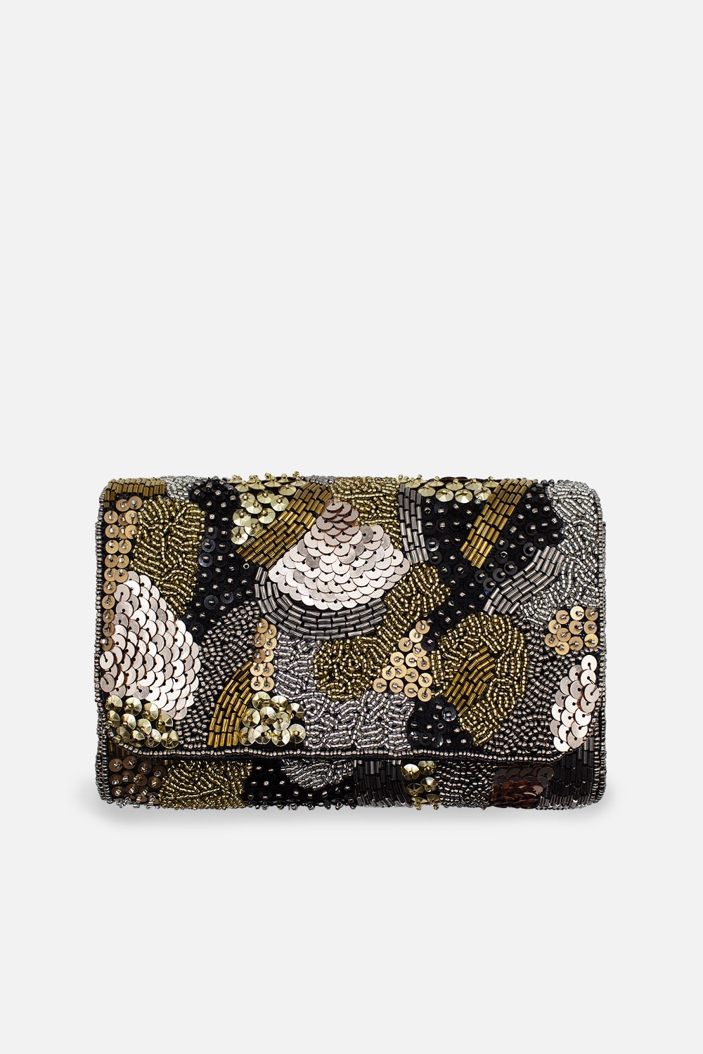 Beaded Double-Side Rectangular Mini Clutch
