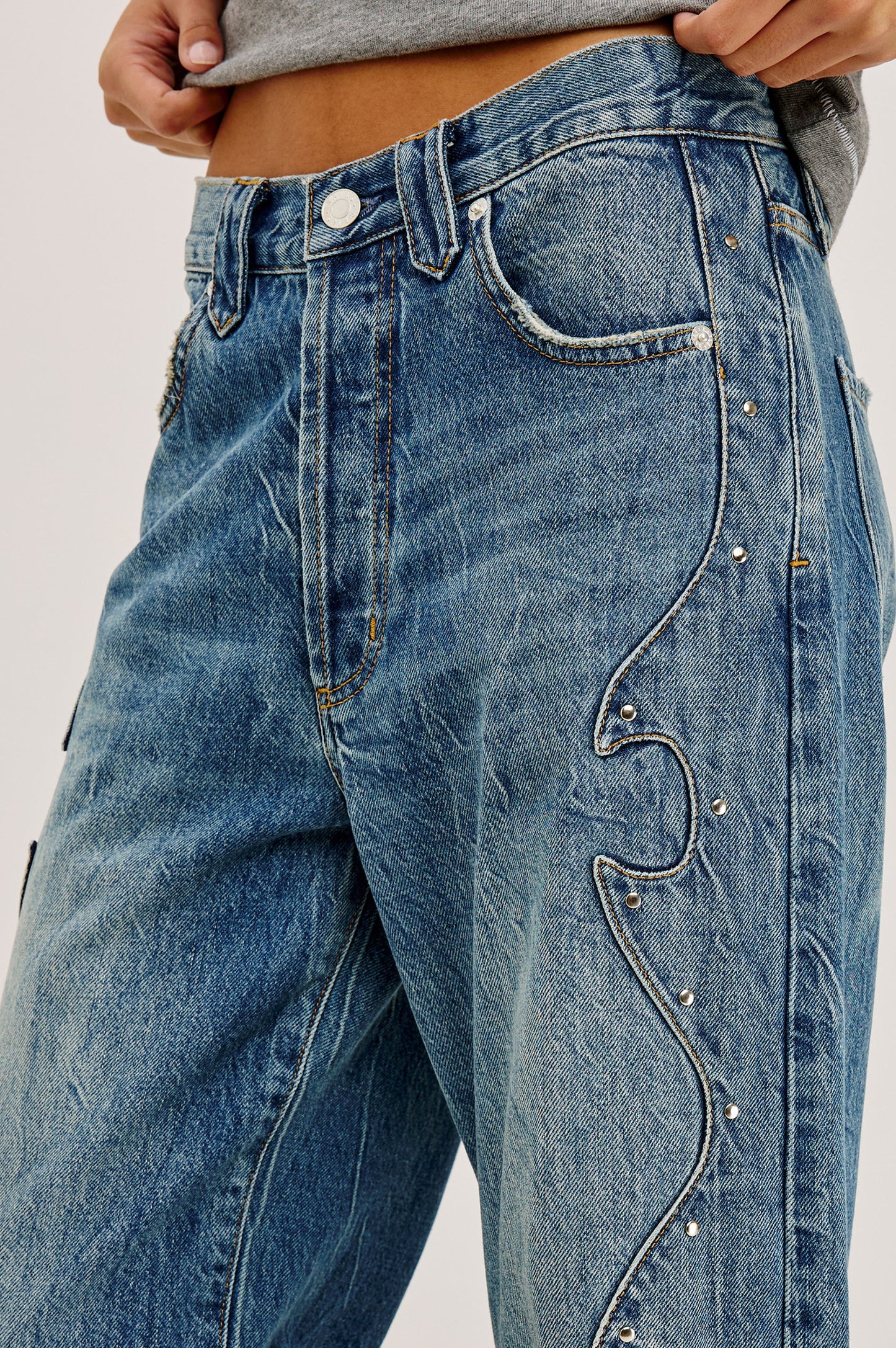 Belmont Arc - Indigo Outlaw RAILS women's high-rise blue wide-leg jeans