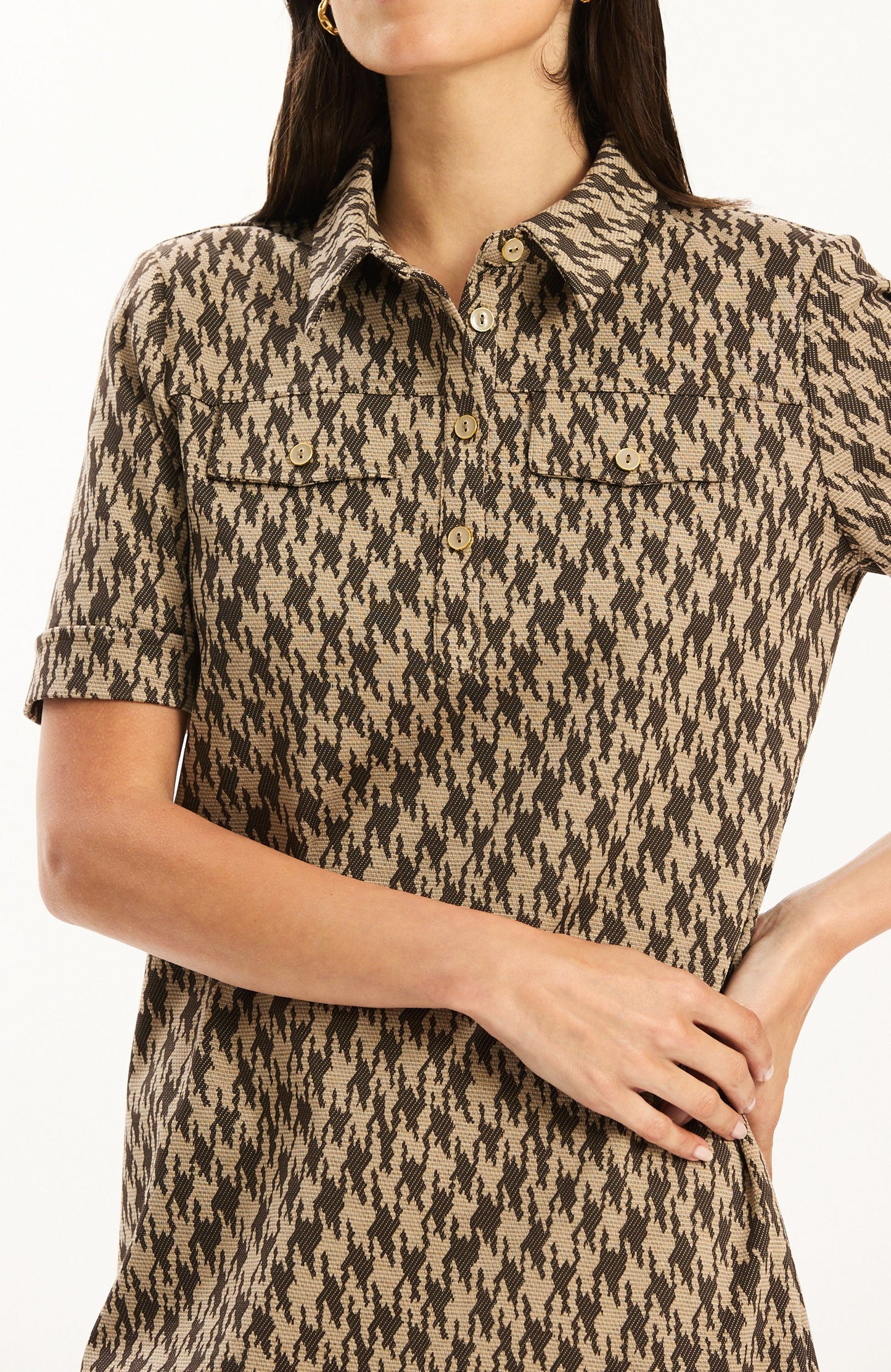 Kat Knit Twill Houndstooth