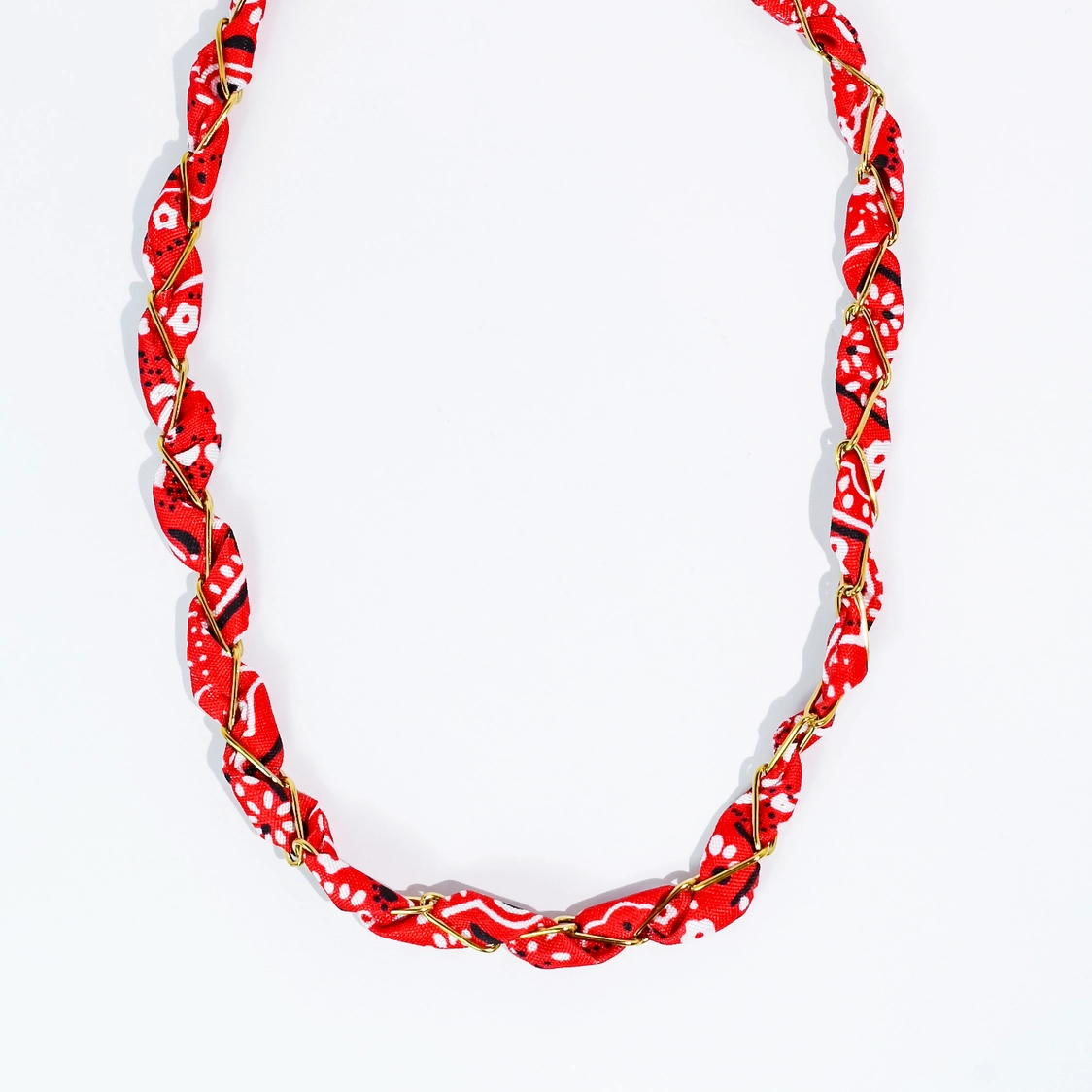 Bandana Twist Necklace - Red