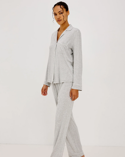 Varra Pajama Set Heather Grey RAILS women's gray button-up pajamas