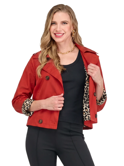 Short Trench Jacket - Flame