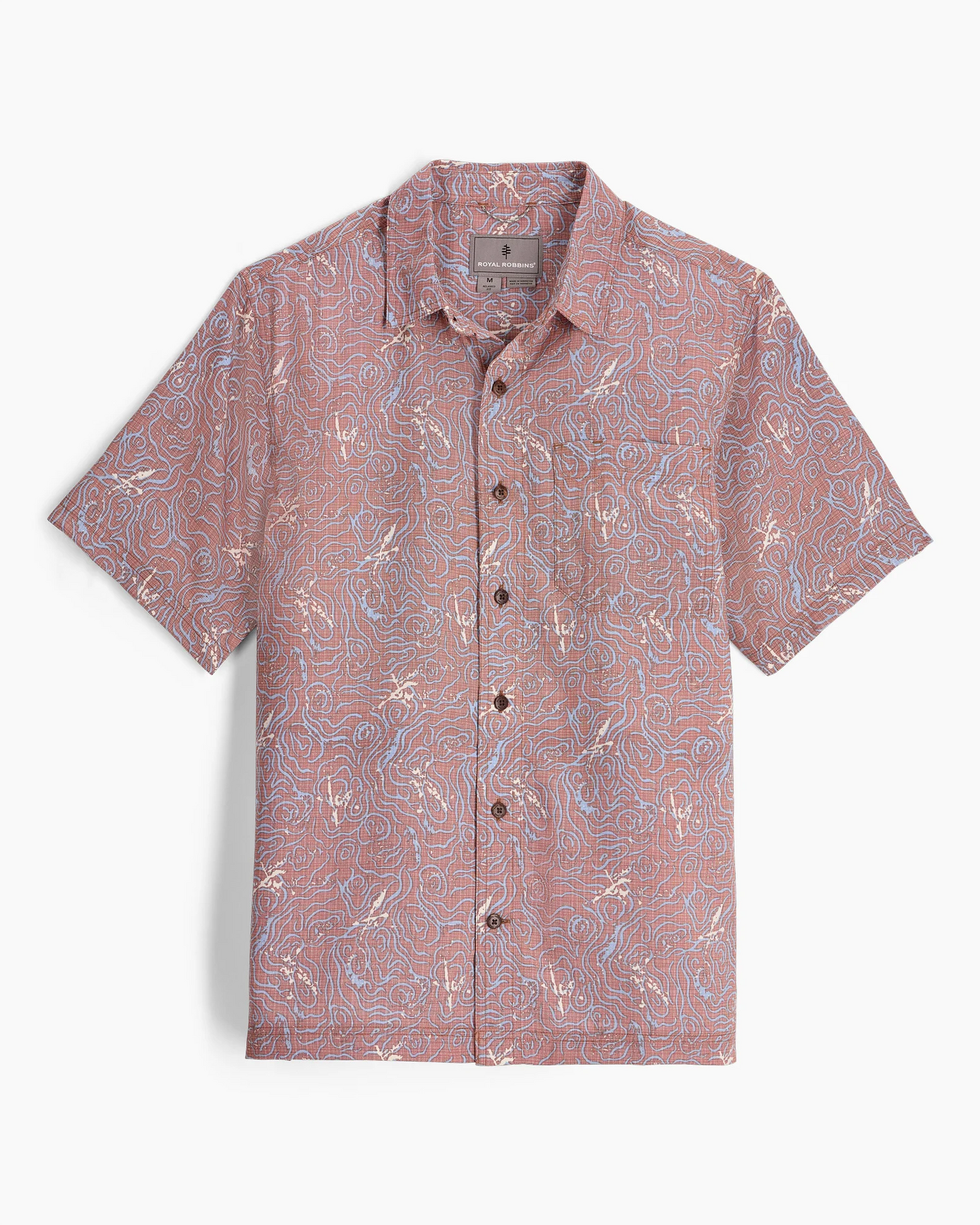 M Camino Pucker S/S - Mahogany Kayaker Pt, lightweight breathable shirt by ROYAL ROBBINS curated Texas