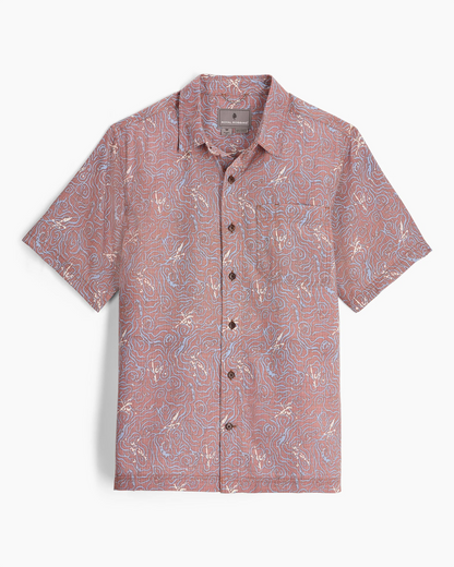M Camino Pucker S/S - Mahogany Kayaker Pt, lightweight breathable shirt by ROYAL ROBBINS curated Texas