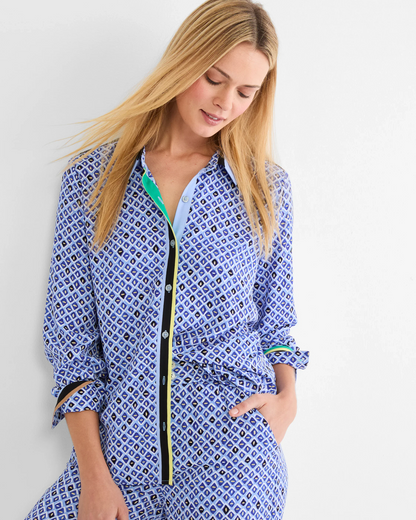 Mosaic Trimmed Shirt