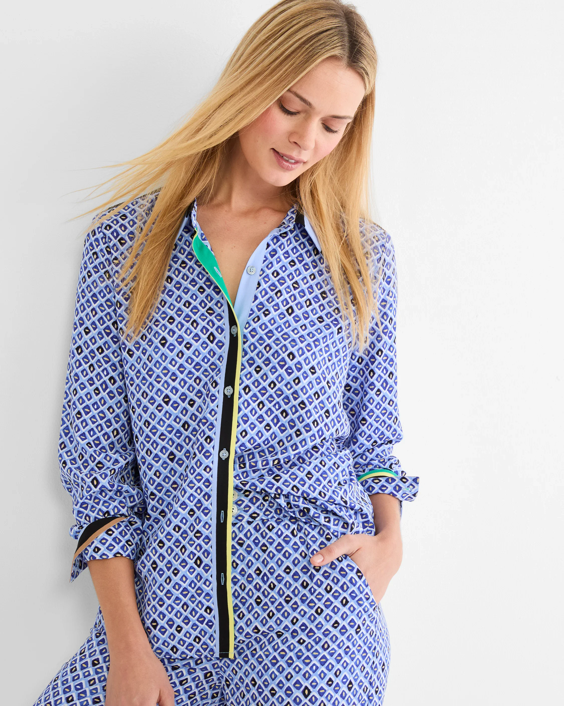 Mosaic Trimmed Shirt