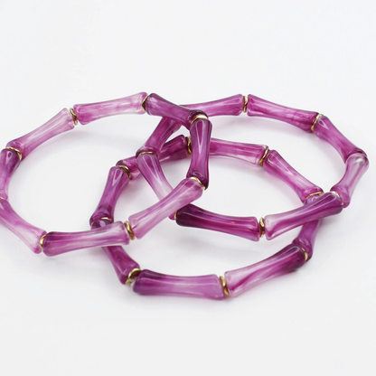 Bamboo Luxe Bracelet - Purple