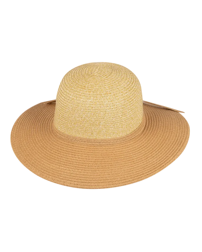 Womens Wide Brim - Santa Cruz beige paper braid hat with UPF 50+ sun protection, KOORINGAL HEADWEAR