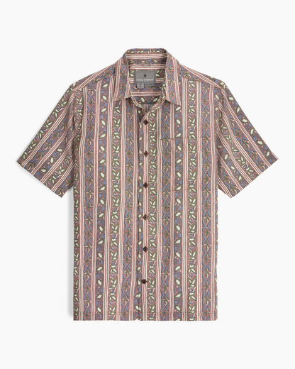 M Camino Pucker S/S geometric striped blue short sleeve shirt by ROYAL ROBBINS