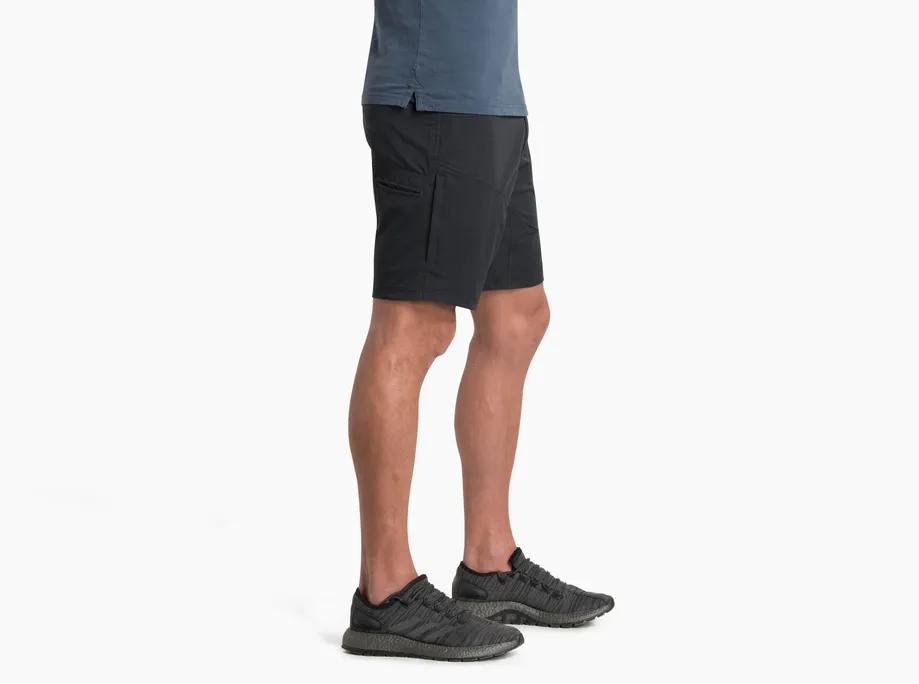 Silencr Kargo Short - Raven in black with ripstop, stretch, water resistant fabric by KUHL from HCO collections